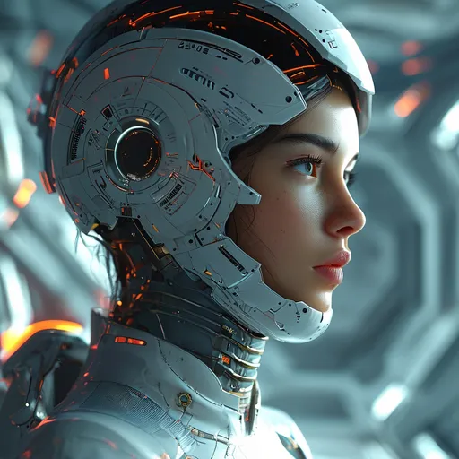 Prompt: ASpace pilot, detailed gorgeous face, scifi, futuristic, highly detailed, intricate detailed, symmetrical, sharp focus, detailed and intricate environment, cold colors, unreal engine, 8k octane render trending on artstation, 8 k artistic photography, photorealistic concept art, soft natural volumetric cinematic perfect light, chiaroscuro, award - winning photograph, masterpiece, oil on canvas, raphael, caravaggio, greg rutkowski, beeple, beksinski, giger