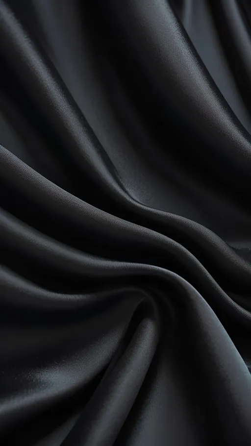 Prompt: (satin black fabric background), rich textures, smooth and luxurious appearance, elegant sheen, subtle reflections of light, depth and dimension, (dramatic contrast), soft shadows, high-quality fabric intricacies, mesmerizing flow, immersive atmosphere, (4K) resolution, ultra-detailed, sophisticated and refined elegance.