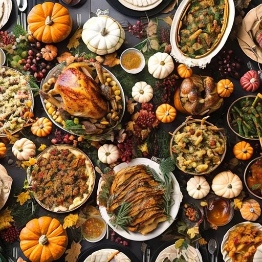 Prompt: Please make a Thanksgiving invitation that says "Friendsgiving Potluck" and includes "Directions: enter 'Maison Bella in Google to find the yellow house'" "Saturday, November 25, 4pm" "Walk with your favourite dish and drink of choice!"
