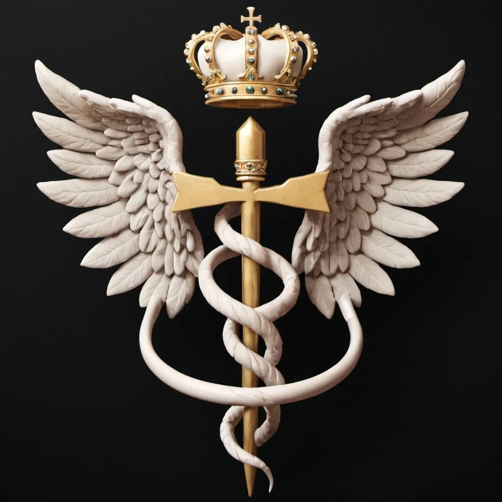 Prompt: caduceus, crown