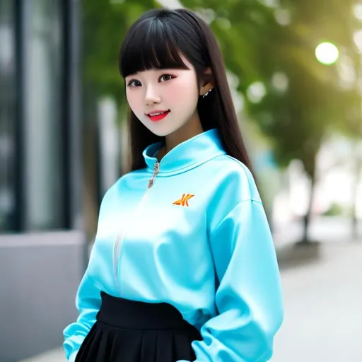 Prompt: Realistic Asian girl full HD 4k wearing y2k clothes