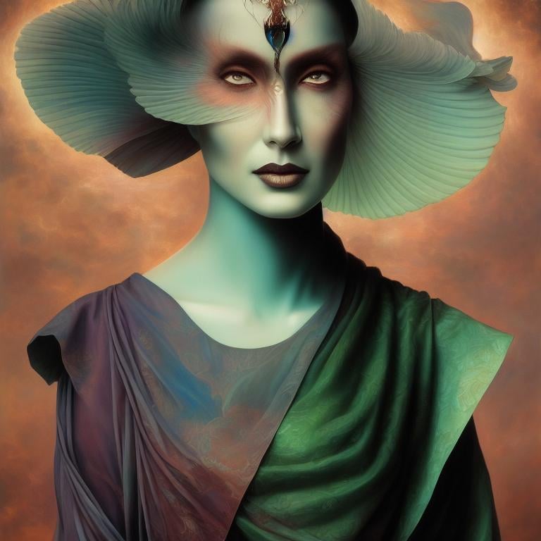 Prompt: a beautiful but sinister ghost lady by Tomasz Alen Kopera, Dariusz Zawadzki, Andreja Peklar, Ivan Shishkin, cinematic, sharp colors, beautiful, colorful, cosmic, ultra-detailed, ultra-realistic, a masterpiece, polished, crisp quality