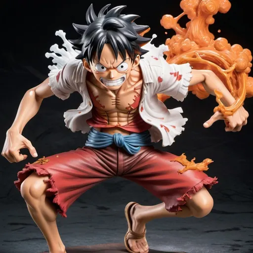 Prompt: an aesthetically captivating, side-splitting masterpiece featuring Luffy from One Piece, flaunting his extraordinary elasticity in an unparalleled and amusing way. Set in a whimsical, imaginative, and lively environment, the illustration should capture Luffy's Gear 5 transformation as the legendary God Nika. Showcase his pristine white form with remarkable artistry, accentuating his exaggerated rubbery features for maximum comedic impact. Employ cutting-edge rendering
