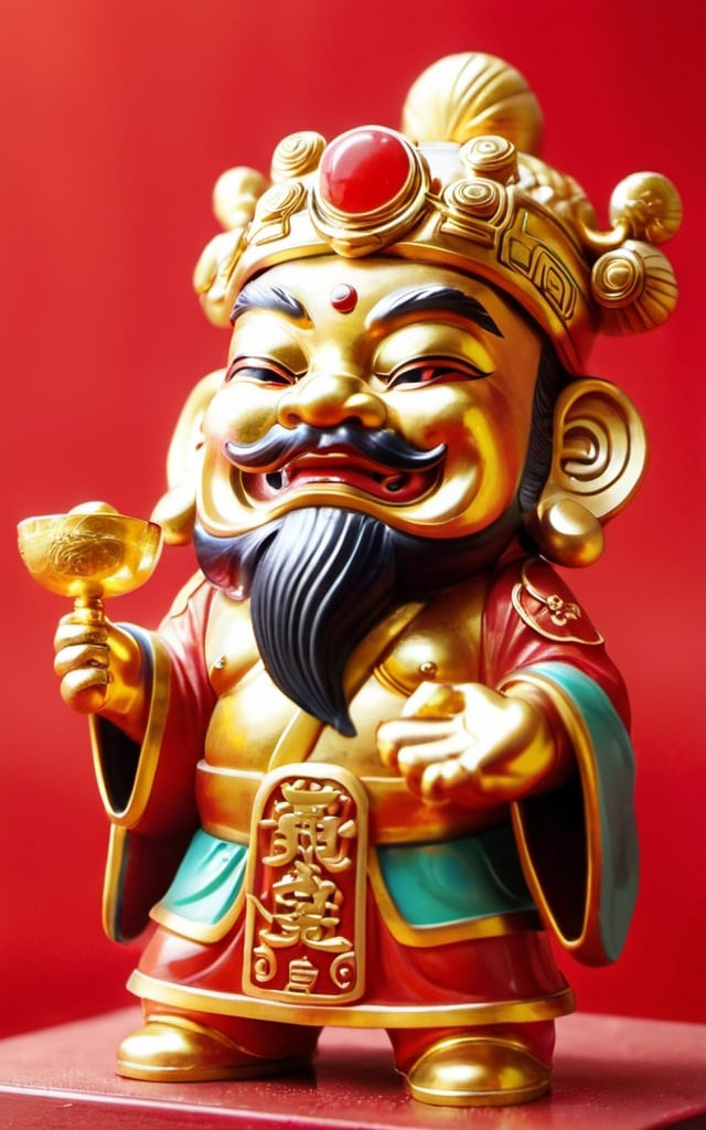 Prompt: God of Wealth, a lot of gold is given to those who see this picture, and super energy is attached to those who see this picture，Want the face of the Chinese God of Wealth