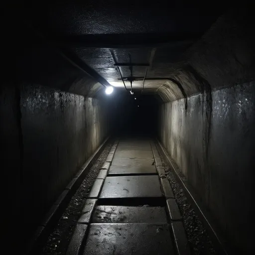 Prompt: The underground an abyss full of dark eerie sinister 