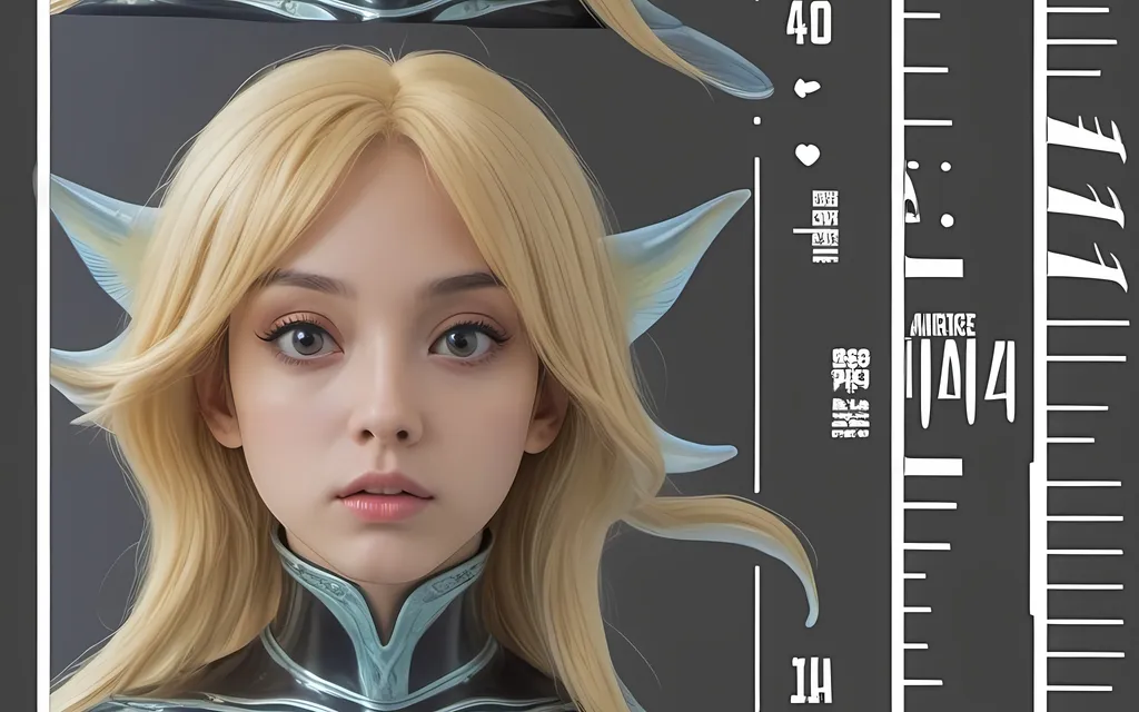 Prompt: a fish alien princess Anime retro 1980's action movie heroine actress mugshot with side view, and front facing view, full sheet
