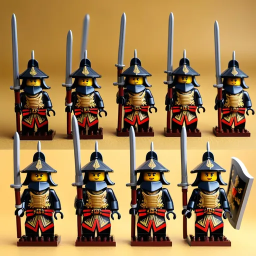 Prompt: The Tây Sơn army with 17th-century armor in LEGO form