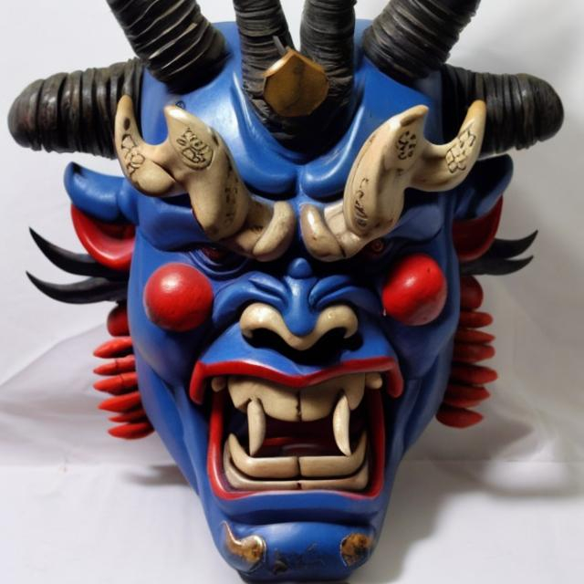 Prompt: a japanese oni mask