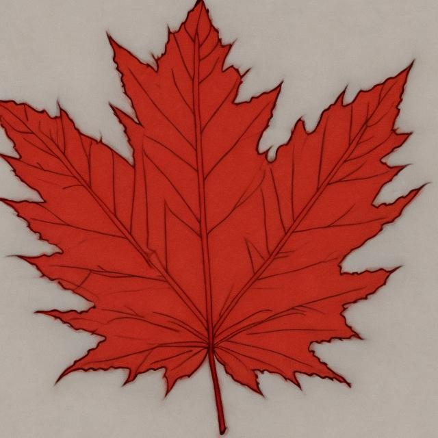 Prompt: red oak leaf animated drawing

