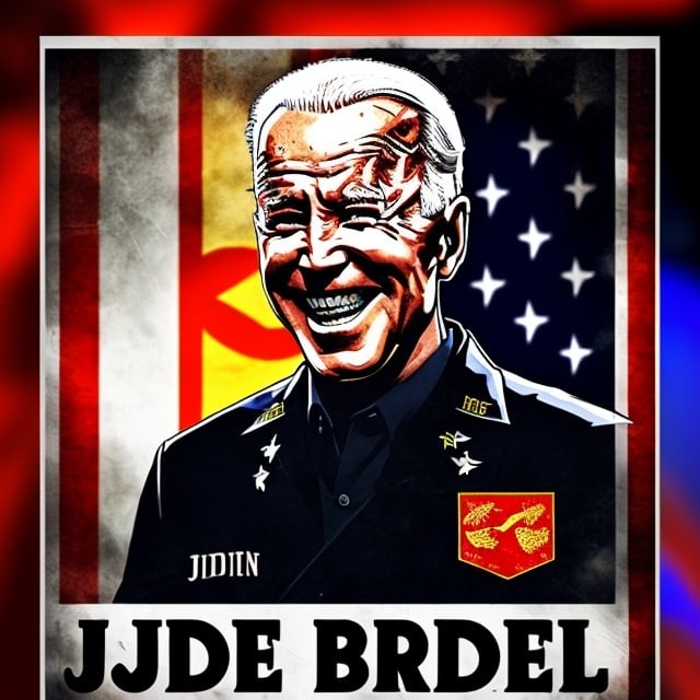 Prompt: Profile poster of "Biden for prison", uniforms, Joe Biden dark and sadistic, evil incarnate, hyper real, hyper evil devil faces, wearing unifrom of Chinese Communist Party