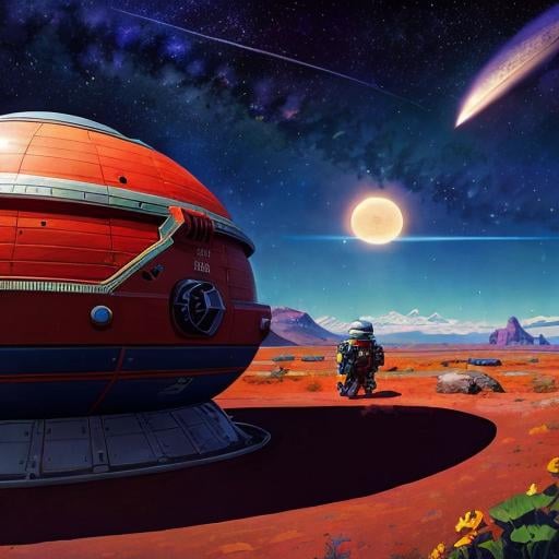 Prompt: spaceship planet wallpapers wallpapers image, in the style of dan mumford, quiet contemplation, nature painter, isolated landscapes, playstation 5 screenshot, winslow homer, martiros saryan