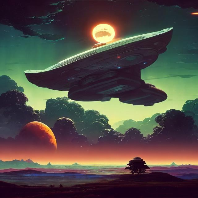 Prompt: spaceship planet wallpapers wallpapers image, in the style of dan mumford, quiet contemplation, nature painter, isolated landscapes, playstation 5 screenshot, winslow homer, martiros saryan