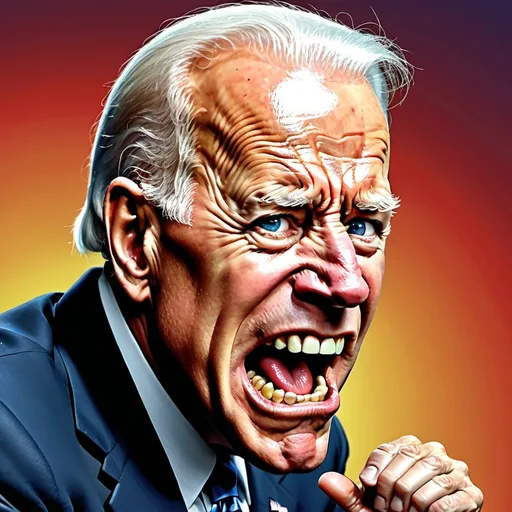 Prompt: Joe Biden as a warthog creature, crying, Don Martin Mad Magazine style, exaggerated emotions, detailed facial features, professional cartoon illustration, vibrant colors, dramatic lighting,  high-quality, professional, Mad Magazine style, exaggerated emotions, detailed facial features, vibrant colors, dramatic lighting, full body view, professional cartoon illustration