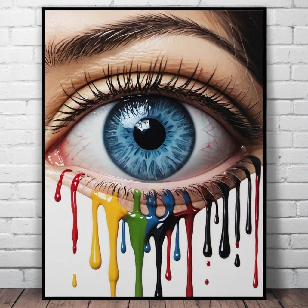 Prompt: Eye drip Wall Art