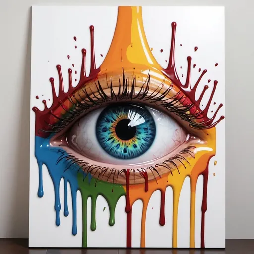 Prompt: Eye drip Wall Art