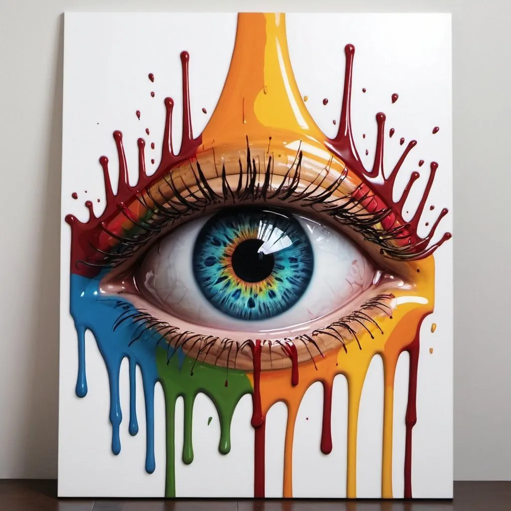 Prompt: Eye drip Wall Art