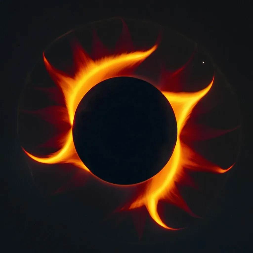 Prompt: ring of fire solar eclipse