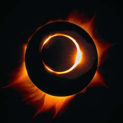 Prompt: ring of fire solar eclipse