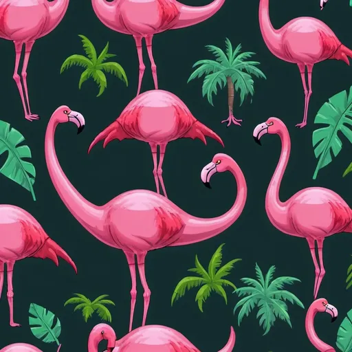 Prompt: FLAMINGO + dinosaur


