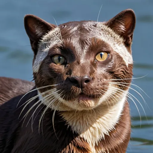 Prompt: cat and otter mix

