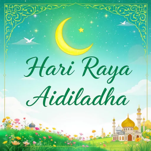 Prompt: kad ucapan
 hari raya aidiladha 
