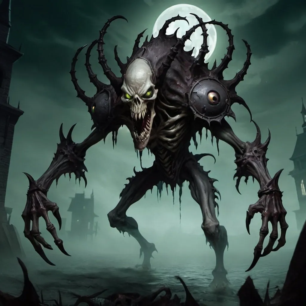 Prompt: using cryx images, create a nightmare creature that haunts the night