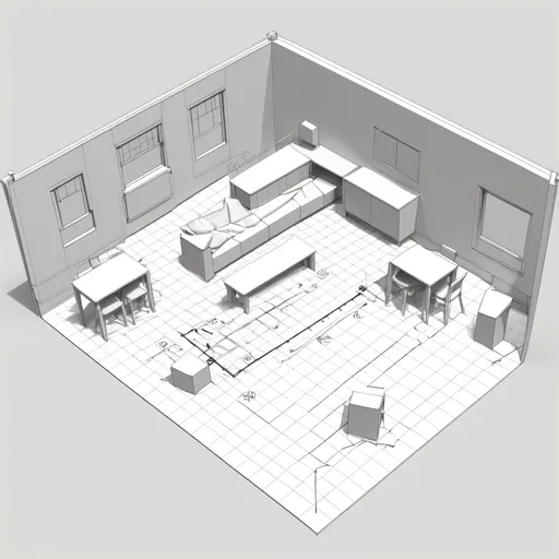 Prompt: Set Up Your Software Workspace:

Open SketchUp (or your preferred 3D modeling software).
Set the units to feet in the model settings to make it easier to input measurements directly.
Create the Base Level (Level 1):

Draw a rectangle for the base floor measuring 30 ft x 30 ft.
Use the Push/Pull tool to raise this rectangle by 8 ft to represent the walls. This forms an open box.
Create a group or component from this box to make it easier to move or modify later.
Add the Ceiling for Level 1:

Draw another 30 ft x 30 ft rectangle on top of the walls to create the ceiling.
Keep this ceiling as a separate group or component to allow easy modification of individual levels.
Create the Second Level:

Draw a 20 ft x 20 ft rectangle on top of the first level's ceiling (it should be centered if you want uniform walls).
Use the Push/Pull tool to extrude this by 8 ft for the second level walls.
Repeat the steps to add a 20 ft x 20 ft ceiling on top of the second level.
Add Additional Levels (Level 3 and Level 4):

Repeat the steps above for each level, creating a 20 ft x 20 ft box for Levels 3 and 4.
Each level will have walls of 8 ft height, and a 20 ft x 20 ft ceiling/floor.
Reduce Material for Shared Floors:

For each of the intermediate floors (ceilings for levels below), use the Offset tool to create a border representing 50% less material density or simply mark this by changing color or opacity to signify reduced material thickness.
Add Oxygen Tanks:

Each tank is a 4 ft x 4 ft x 4 ft cube.
Create a cube of this size using the Rectangle and Push/Pull tools.
Place the tanks on the floor of each level, ensuring each tank covers 16 sq ft of floor area.
Arrange 17 tanks in various levels, keeping livable space open.
Check Your Model Dimensions:

Use the Measure or Dimension tools to double-check that each wall, ceiling, and floor dimension matches the given specifications.
Review each level to confirm the floor and ceiling areas, ensuring all walls are straight and 8 ft tall.