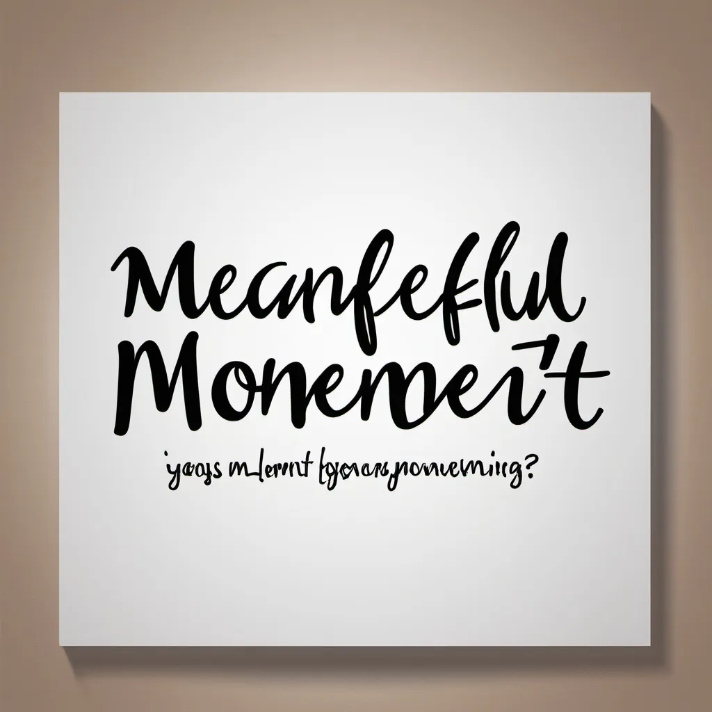 Prompt: Can you create me a word art that says meaningful moment