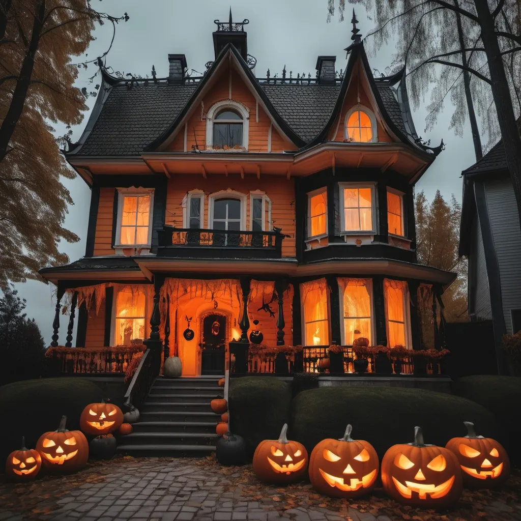 Prompt: Halloween house Drammar