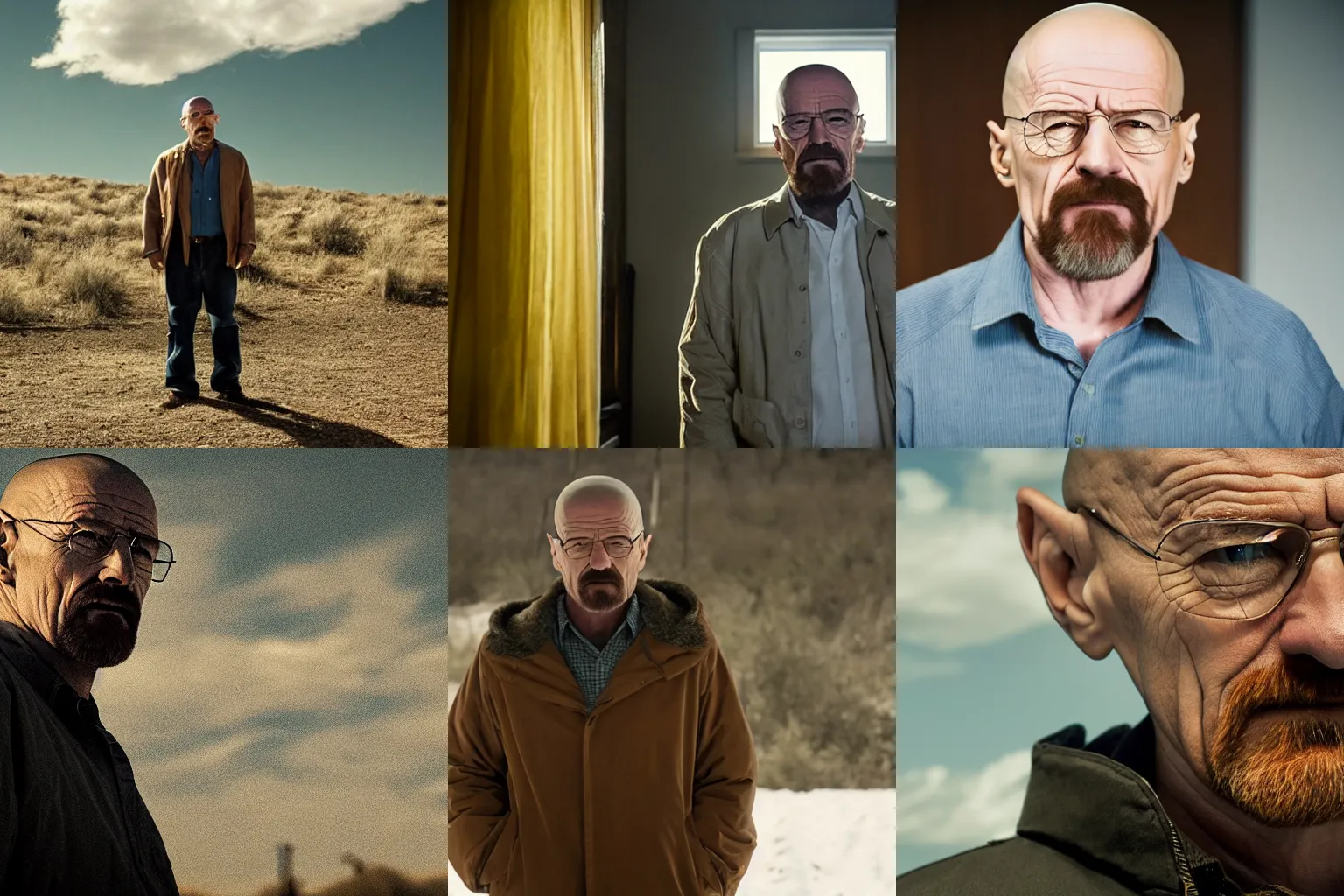 Prompt: Ferenc Gyurcsany as Walter White, high detail, movie shot, 8k,