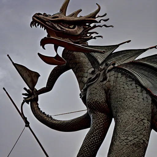 Image similar to statue of a dragon