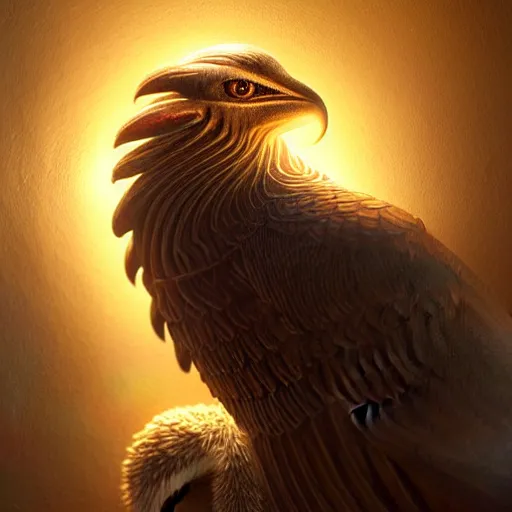 Image similar to Majestic gracious Horus portrait, atmospheric lighting, painted, intricate, volumetric lighting, beautiful, rich deep colours masterpiece, golden hour, sharp focus, ultra detailed, by Leesha Hannigan, Ross Tran, Thierry Doizon, Kai Carpenter, Ignacio Fernández Ríos