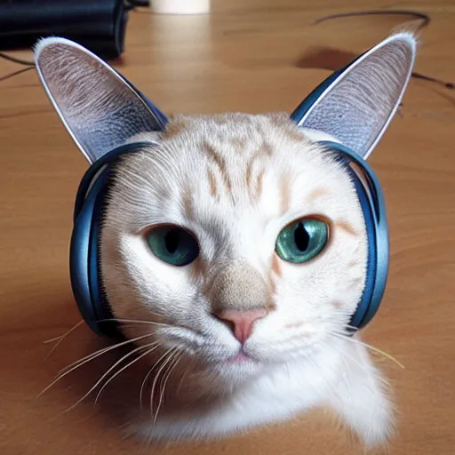 Image similar to prototype design for headphones designed to be used by cats