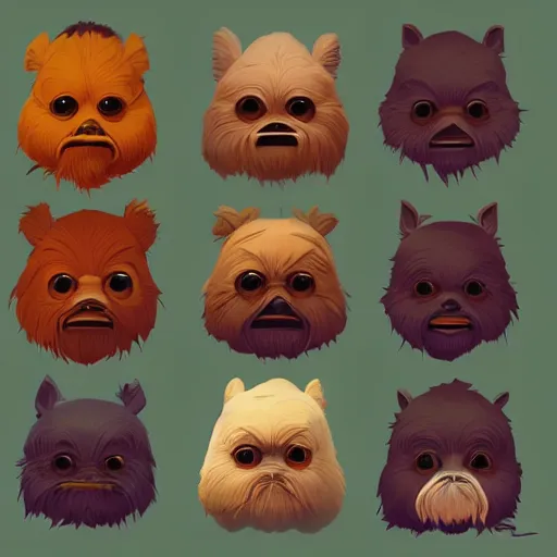 Image similar to face icon stylized minimalist ewoks, loftis, cory behance hd by jesper ejsing, by rhads, makoto shinkai and lois van baarle, ilya kuvshinov, rossdraws global illumination