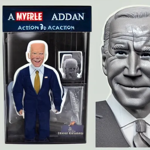 Prompt: a Joe Biden action figure, mint condition
