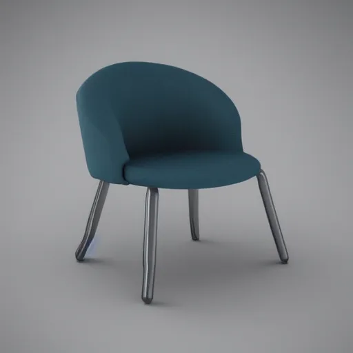 Prompt: a chubby cute chair, 3 d illustration, isometric, 1 0 0 mm, octane render, studio lighting