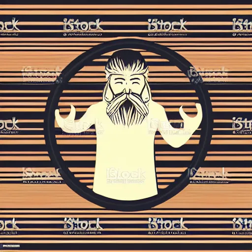 Image similar to wooden bowl, bearded man, woodlathe, vector art