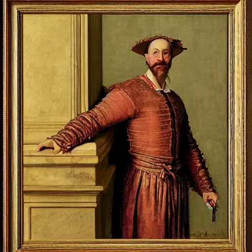 Image similar to renaissance portrait of Bruce Valanch, masterpiece by Eugene de Blaas