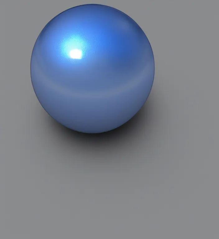 Prompt: a blue ball on a table + specular highlights + ambient occlusion + global illumination + bump map + reflective + caustics + refractive + unreal engine 5 + DOF + sharp focus
