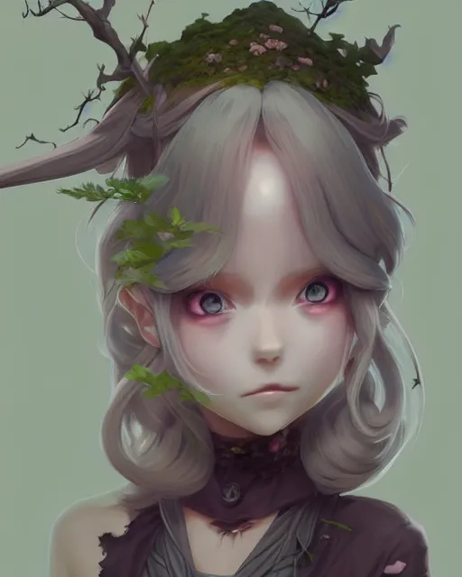 Image similar to character concept art of an anime forest witch | | cute - fine - face, pretty face, realistic shaded perfect face, fine details by stanley artgerm lau, wlop, rossdraws, james jean, andrei riabovitchev, marc simonetti, and sakimichan, tranding on artstation