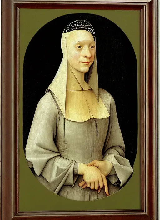 Prompt: portrait of young woman in renaissance dress and renaissance headdress, art by hieronymus bosch