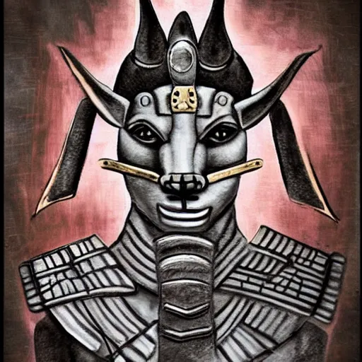 Image similar to samurai anubis