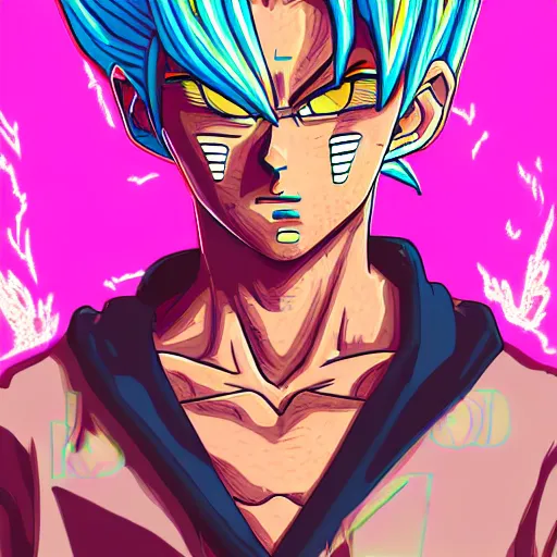 ArtStation - Super Saiyan Rosé Goku Black (Drip)