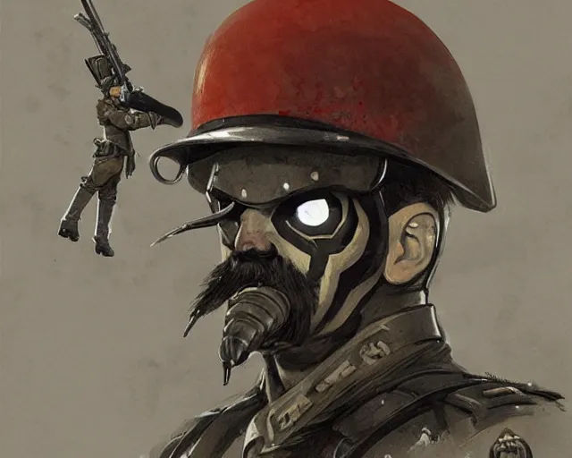 Image similar to portrait of doctor ivo robotnik as a waffen - ss officer, epic, tragic, dark fantasy art, fantasy, pretty, hd shot, digital portrait, beautiful, artstation, comic style, by artgerm, guy denning, jakub rozalski, magali villeneuve and charlie bowater