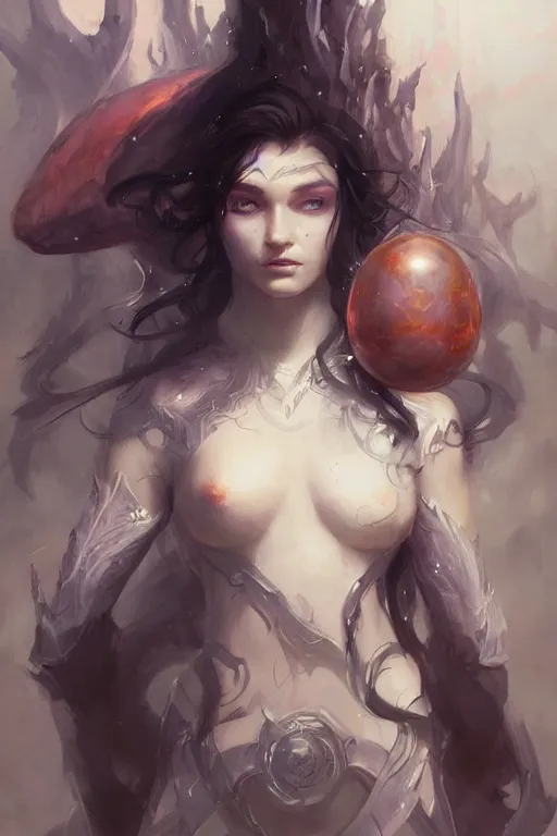 Image similar to portrait elven teenage boy mage long black hair dragon egg digital painting modern fantasy concept art by peter mohrbacher by wlop by ruan jia