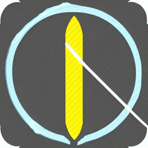 Prompt: a magical arrow, yellow energy, icon asset