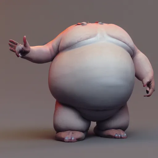 Image similar to fat belly creature, octane render, high definition, detailed