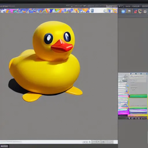 Image similar to rubber duck horror mutant, hyperrealistic drawing, trending on art station, raytracing, unreal engine