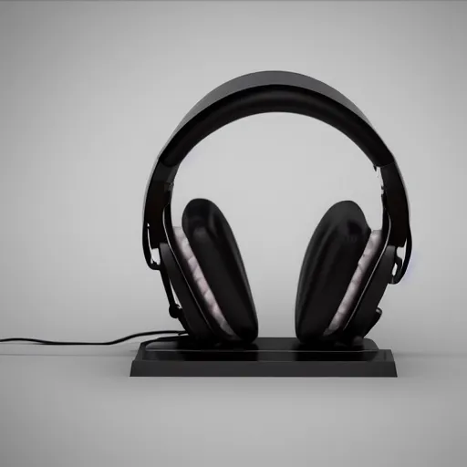 Prompt: wireless headphone stand, futuristic, techno, cyberpunk, product design, render, cute, swag, geometric, fun, iconic