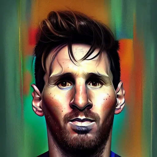 Image similar to a portrait of lionel messi by sabbas apterus